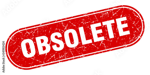 obsolete sign. obsolete grunge red stamp. Label