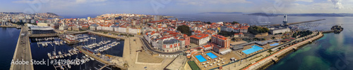 View of La Coruña, city of Galicia,Spain. Drone Photo