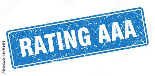 rating aaa stamp. rating aaa vintage blue label. Sign