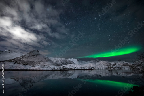 Polarlicht   ber den Lofoten - Nordnorwegen