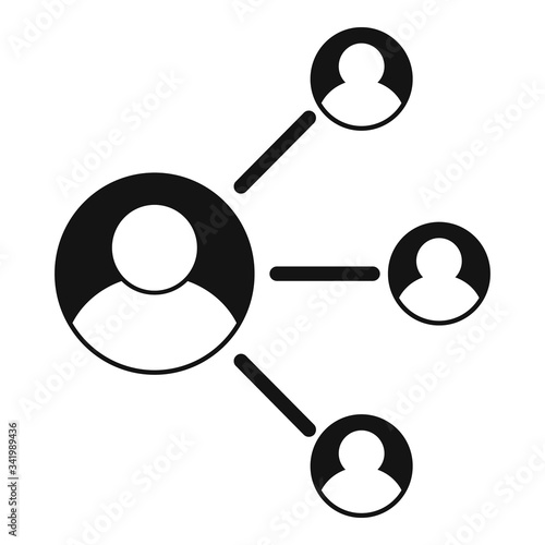 Marketing referral program icon. Simple illustration of marketing referral program vector icon for web design isolated on white background