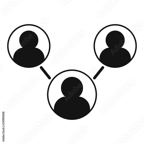 Customer referral program icon. Simple illustration of customer referral program vector icon for web design isolated on white background