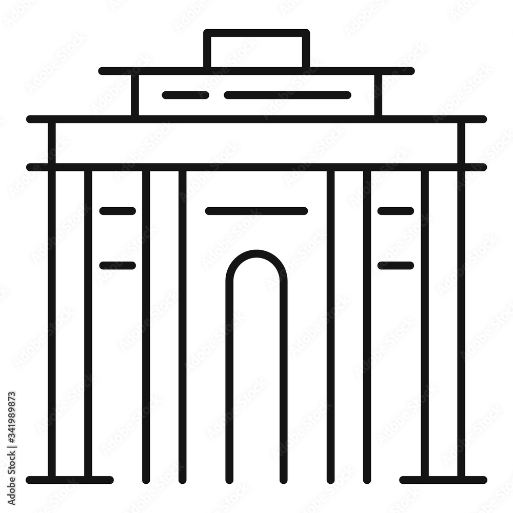 Exhibition center icon. Outline exhibition center vector icon for web design isolated on white background Exhibition center icon. Outline exhibition center vector icon for web design isolated on white background