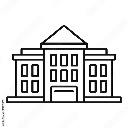 Sport exhibition center icon. Outline sport exhibition center vector icon for web design isolated on white background