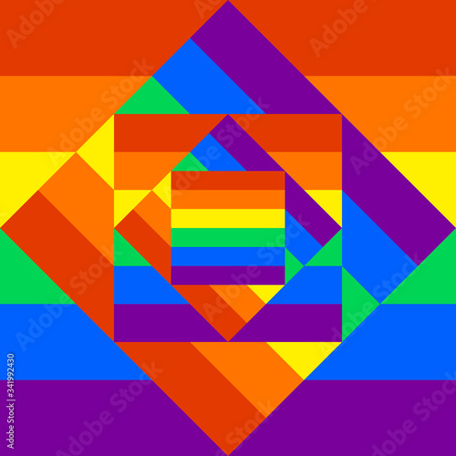 Inclined lines abstract vector background. Сolors of rainbow