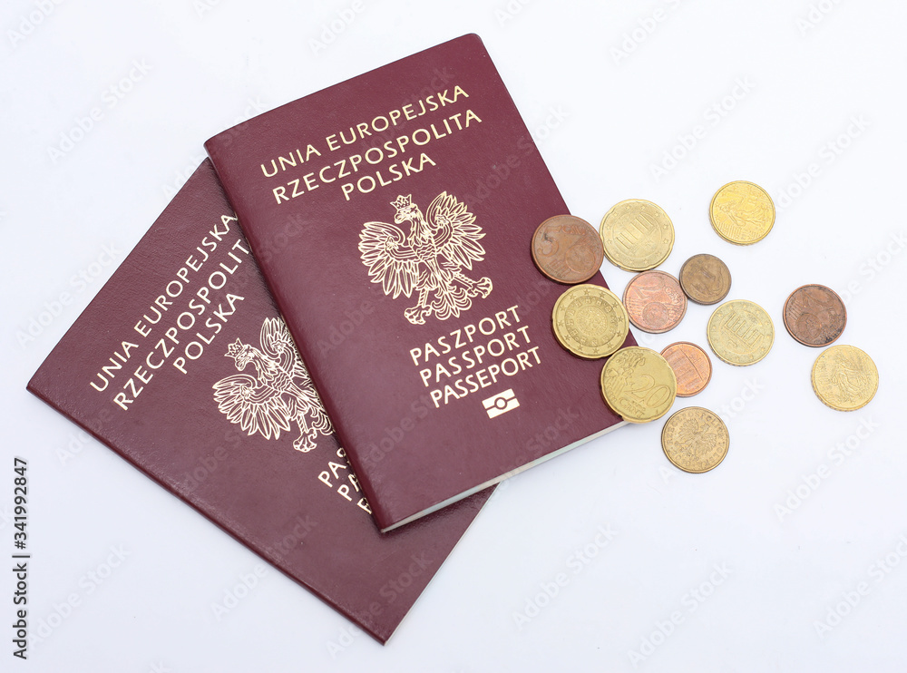 Close up of Poland Passport Close up of Poland Passport