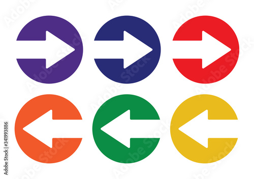 Free Download Colorful arrows icon. Set arrows, vecktor, illustration - GFXLoad