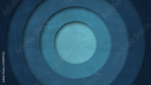 abstract pattern of circles with the effect of displacement blue stone textured rings