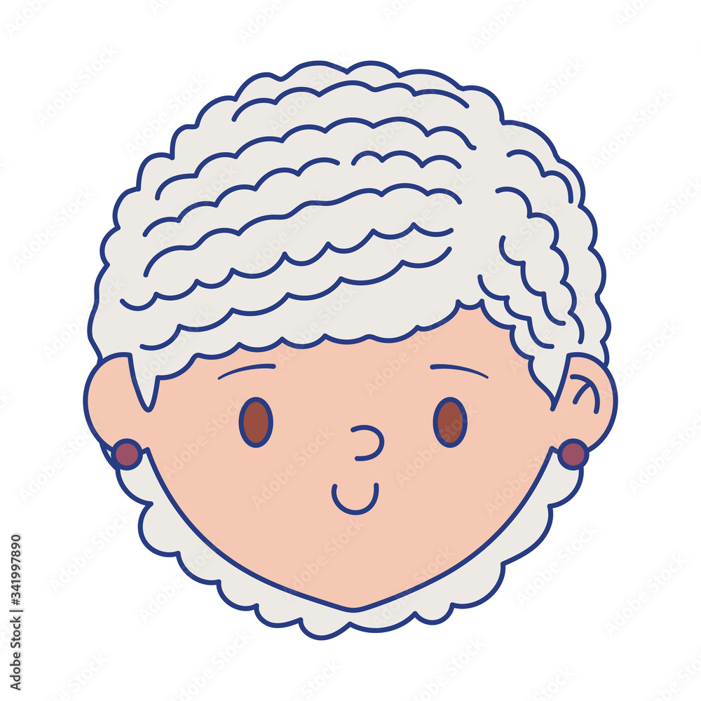 Obraz premium Isolated grandmother head vector design