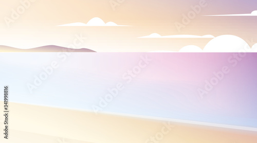 clear hot summer beach sunshine sunrise paradise golden scene 