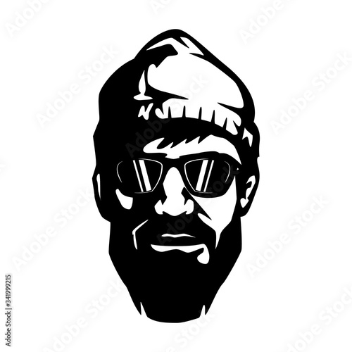 discoverer climber traveler man lumberjack hipster forester cool guy face