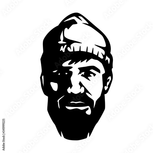 discoverer climber traveler man lumberjack hipster forester cool guy face