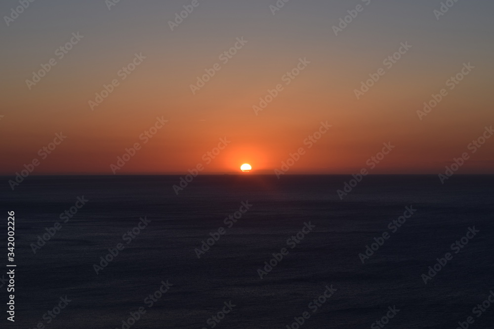 Zachód słońca nad Morzem Śródziemnym na Majorce