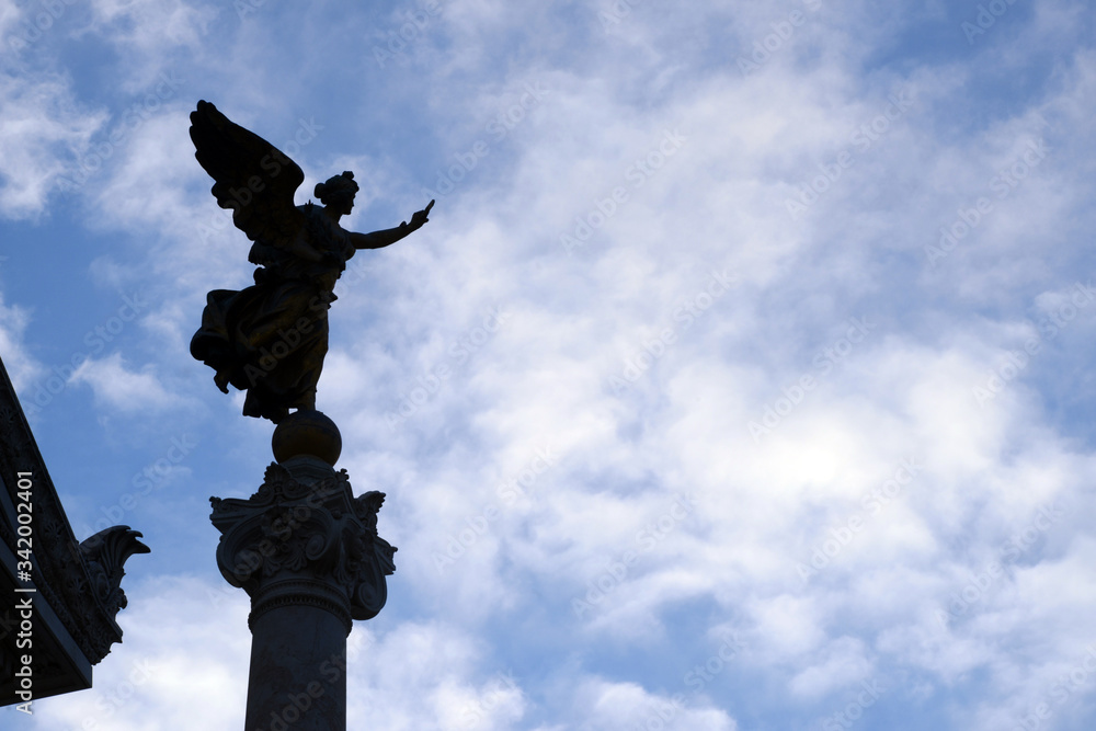Traian column and Santa Maria di Loreto in Rome, Italy . Traian column and Santa Maria di Loreto in Rome, Italy .