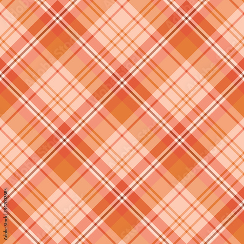 Seamless pattern in interesting cute light and dark orange colors for plaid, fabric, textile, clothes, tablecloth and other things. Vector image. 2