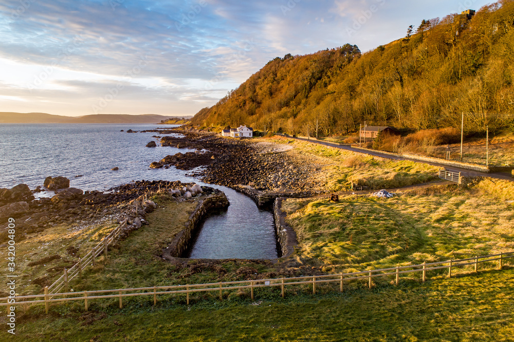 Northern Ireland. Atlantic coast and coastal road Northern Ireland. Atlantic coast and coastal road