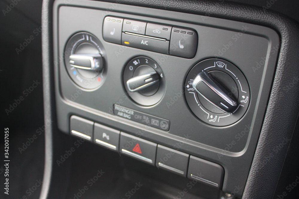 Fototapeta premium close up of a car dashboard