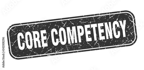 core competency stamp. core competency square grungy black sign