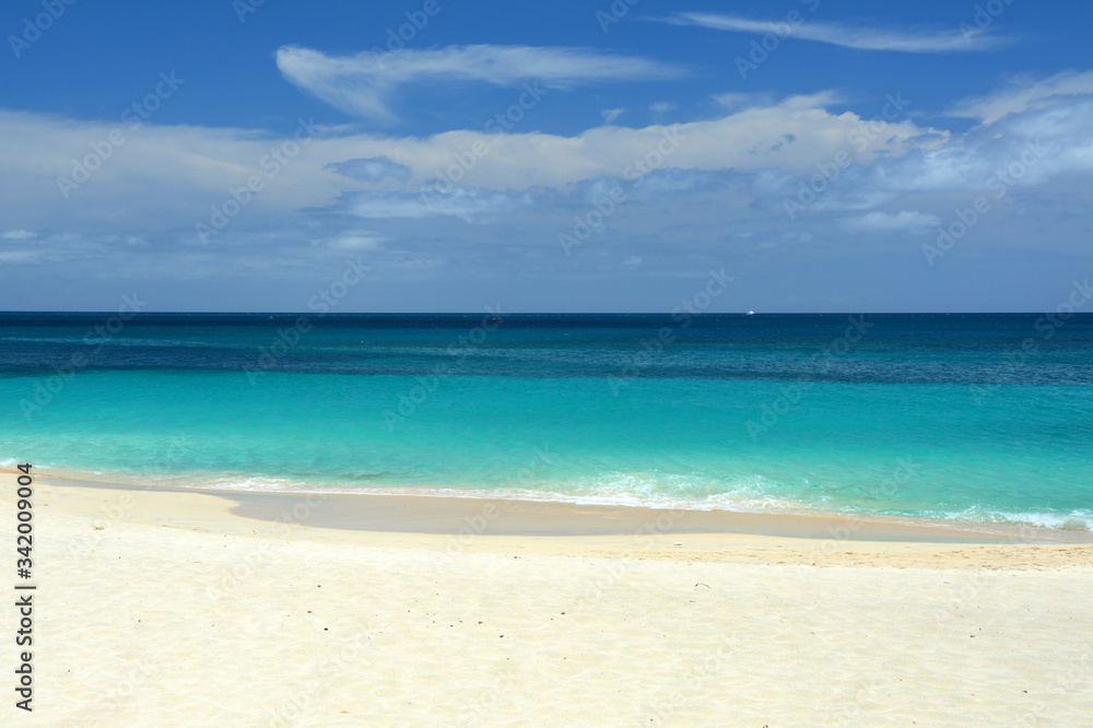 Beautiful sands beach on Grenada island
