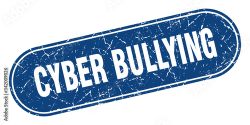 cyber bullying sign. cyber bullying grunge blue stamp. Label