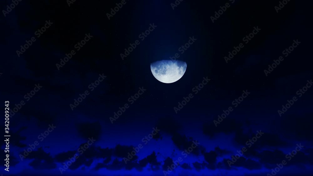 Timelapse night to day from full moon, starry sky to afternoon, hd Timelapse night to day from full moon, starry sky to afternoon, hd