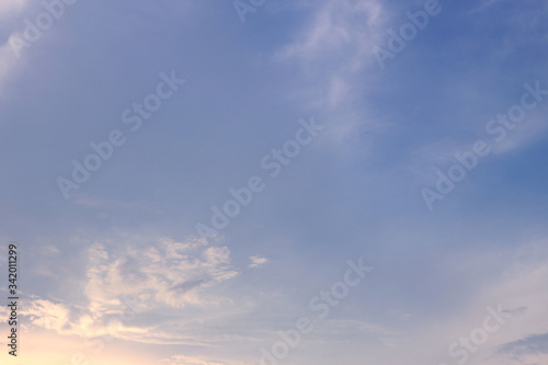 blue sky with clouds for background,Colors of nature.