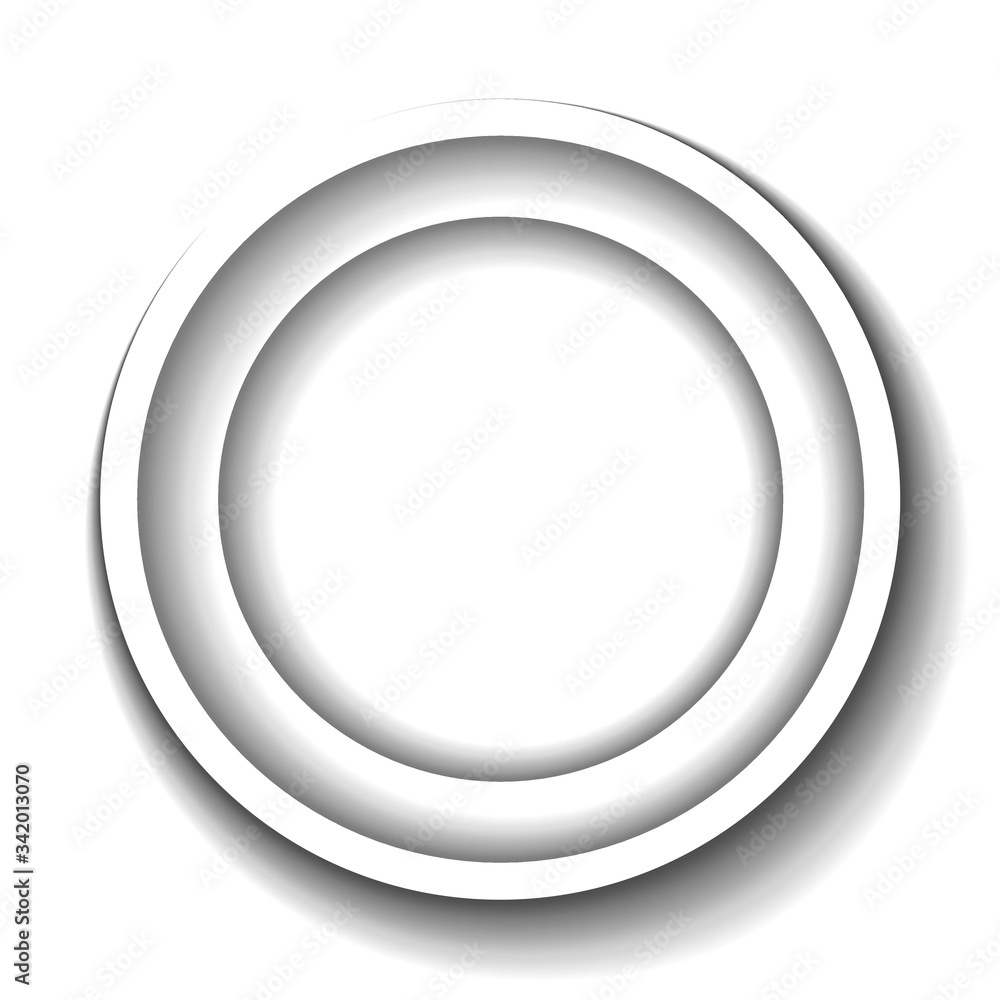 Circle white frame. Papercut 3d effect. Vector illustration Circle white frame. Papercut 3d effect. Vector illustration