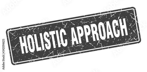 holistic approach stamp. holistic approach vintage black label. Sign