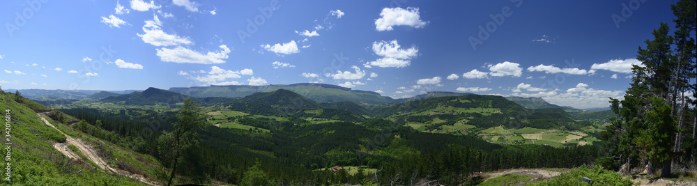 Wide panorama view of a spanish valley