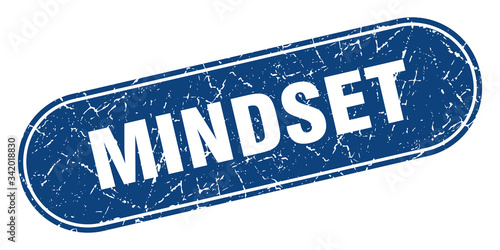 mindset sign. mindset grunge blue stamp. Label