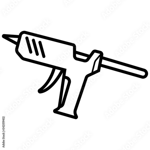 glue gun icon vector sign symbol