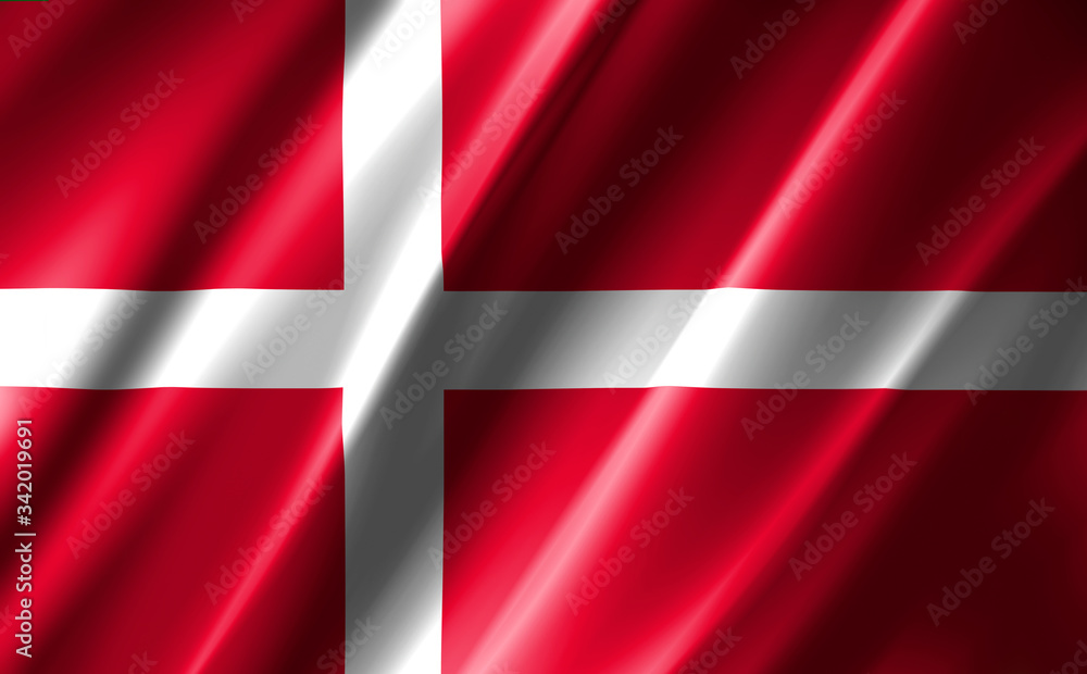 Image of the waving flag Denmark. Image of the waving flag Denmark.