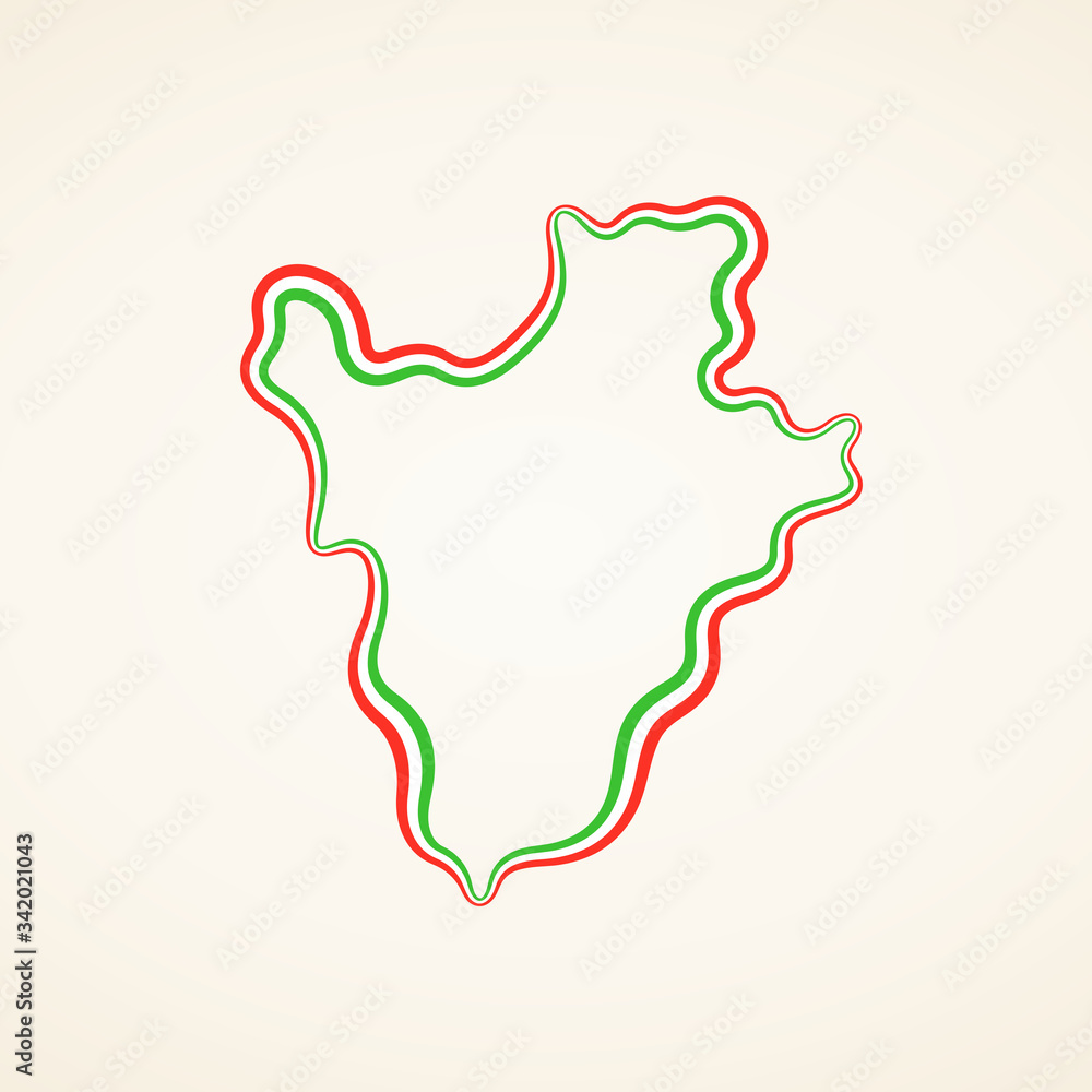 Burundi - Outline Map