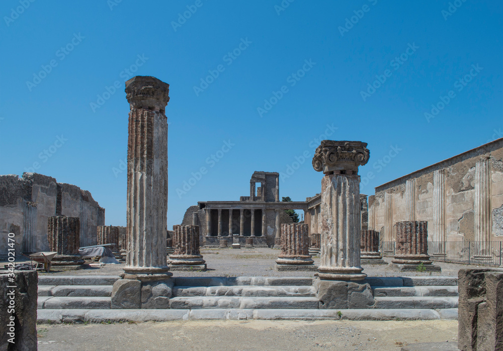 Ruins of the Basilica of Pompeii, Italy
