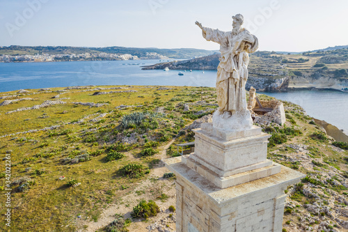 Quadro em tela Aerial view of St