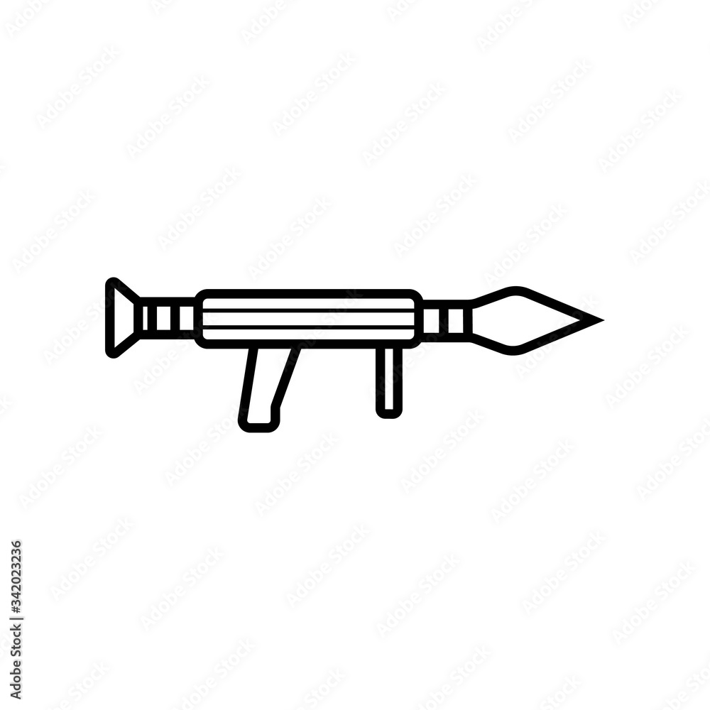 Grenade launcher icon vector illustration Grenade launcher icon vector illustration