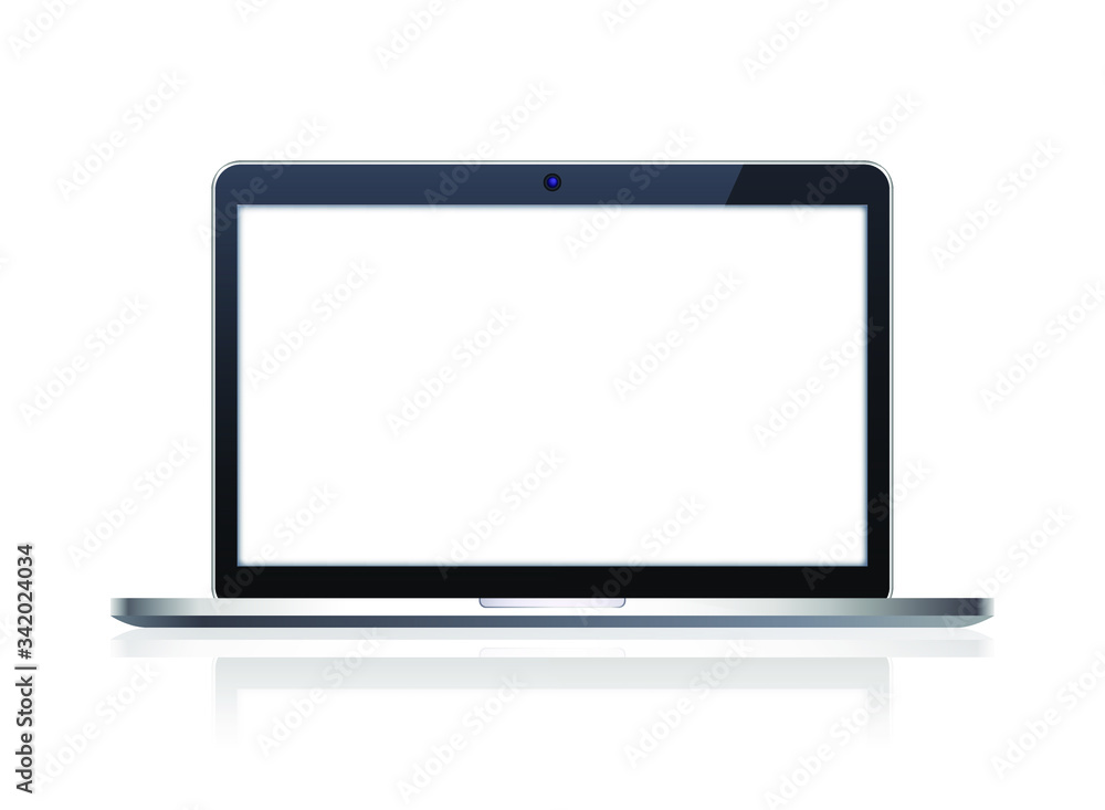 Set of Technological Devices with Blank Screen on White Background . Isolated Vector Elements