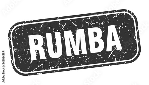 rumba stamp. rumba square grungy black sign