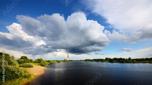 panoramic view of Riga television tower