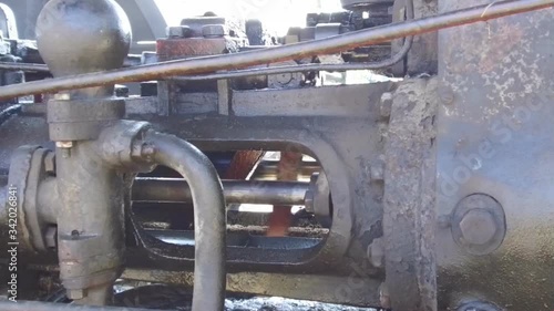 Dampfmaschine im Betrieb, Detail
