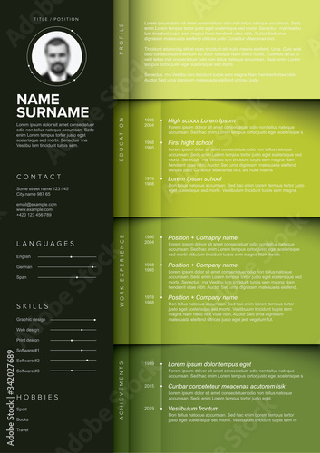Minimalist blue resume cv template