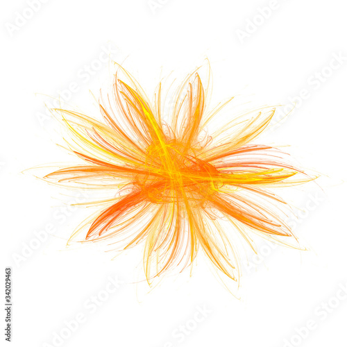 Bright abstract fantasy flower. Fractal.
