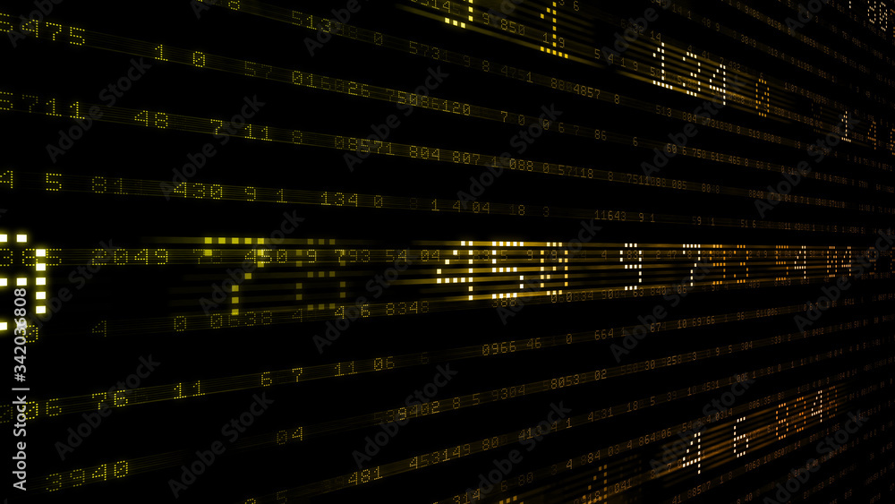 Digital World Data Space number digits text 3D illustration background. Digital World Data Space number digits text 3D illustration background.