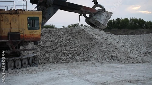 Wallpaper Mural Heavy Mining Dump Truck Being Loaded With Iron Ore in pit Torontodigital.ca