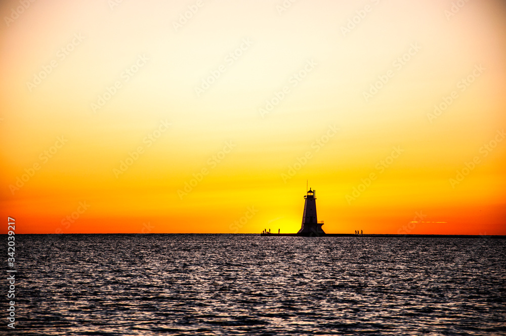 Lighthouse sunset Lighthouse sunset