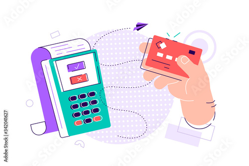 Hand holding debit or credit card
