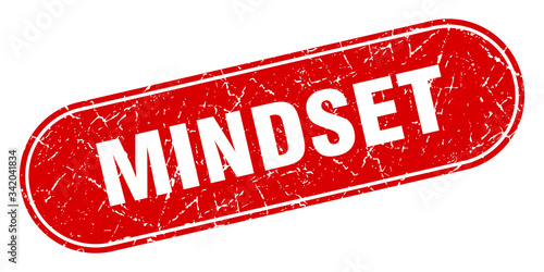 mindset sign. mindset grunge red stamp. Label