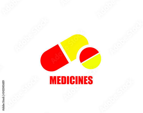medicines design isolated on white background, medicines vector illustration 
