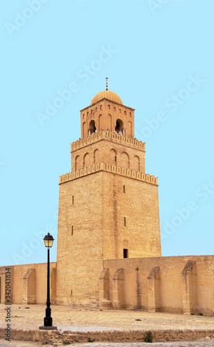 Minaret of the Mosque in Kairouan, Tunisia