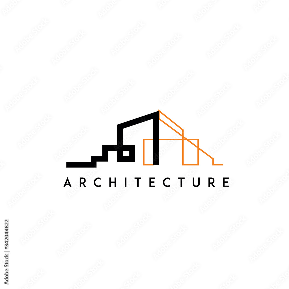 Obraz premium architect, architecture, home building logo. modern icon, template design